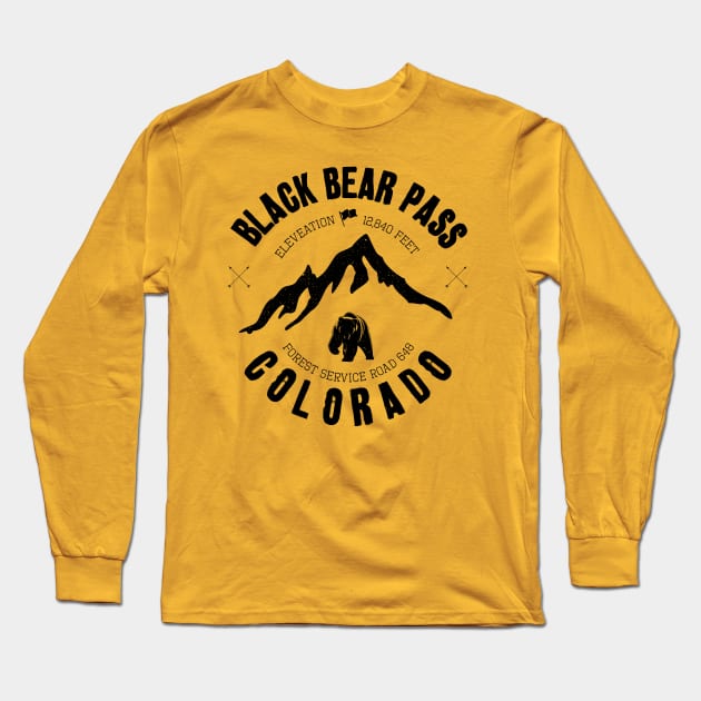 Black Bear Pass Colorado Long Sleeve T-Shirt by bohemiangoods